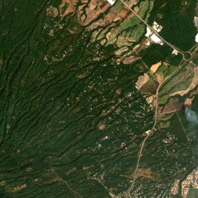 Satellite image of the area around Apopa, January 2017