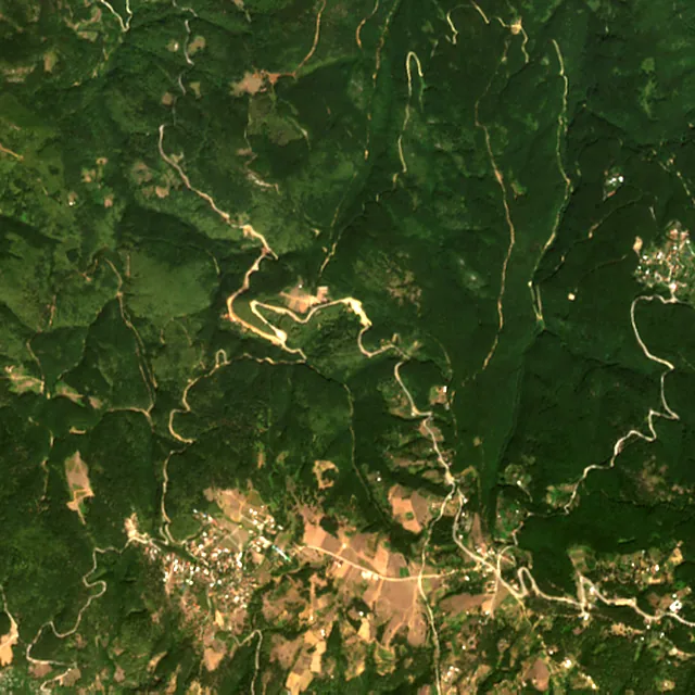 Satellite image of the area around Bursa, September 2017
