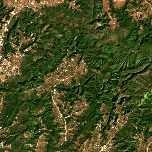 Satellite image of the area around Chichicastenango, January 2017