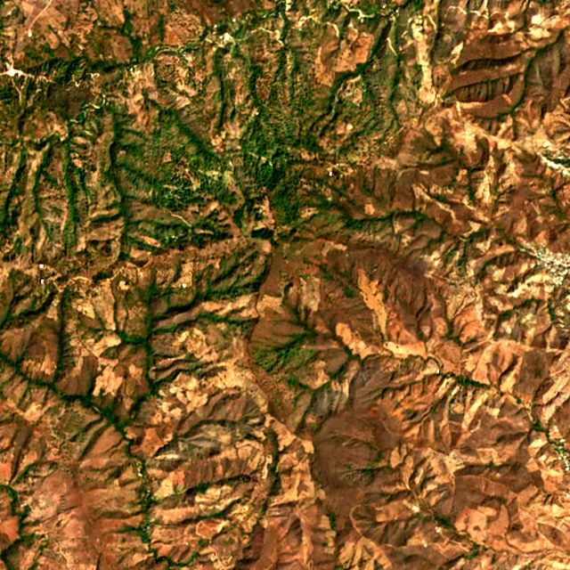 Satellite image of the area around Chiquimula, February 2017