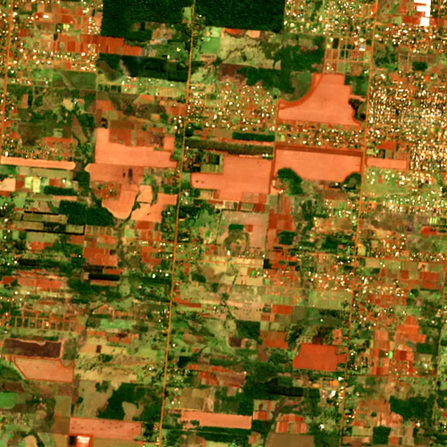 Satellite image of the area around Ciudad del Este, August 2017