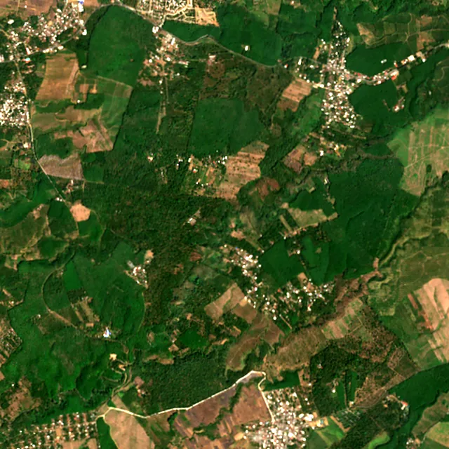 Satellite image of the area around Coatepeque, March 2017