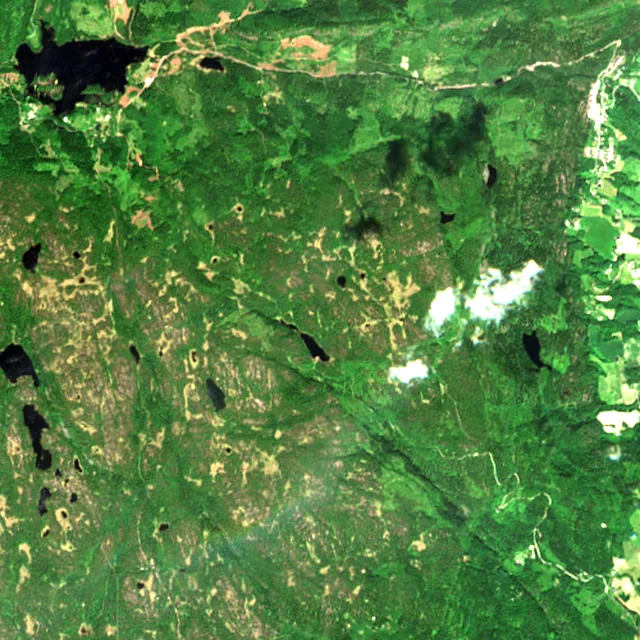 Satellite image of the area around Drammen, June 2017