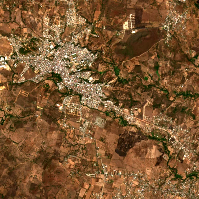 Satellite image of the area around Jutiapa, January 2017