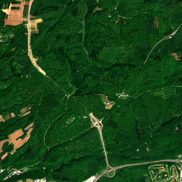 Satellite image of the area around Luxembourg, July 2017