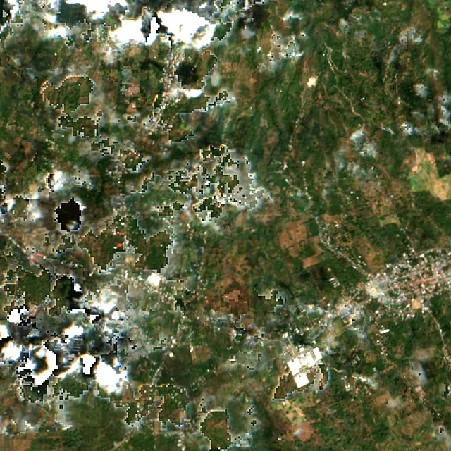 Satellite image of the area around Masaya, February 2017