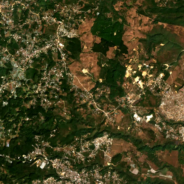 Satellite image of the area around Mixco, January 2017