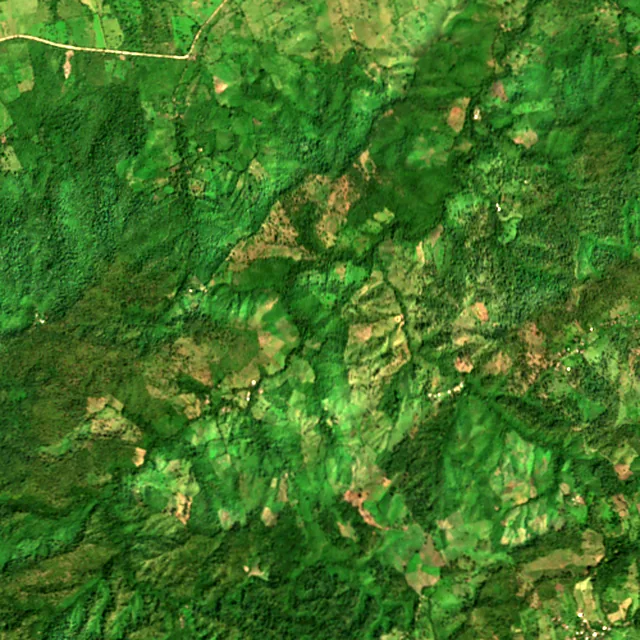 Satellite image of the area around Olanchito, February 2017