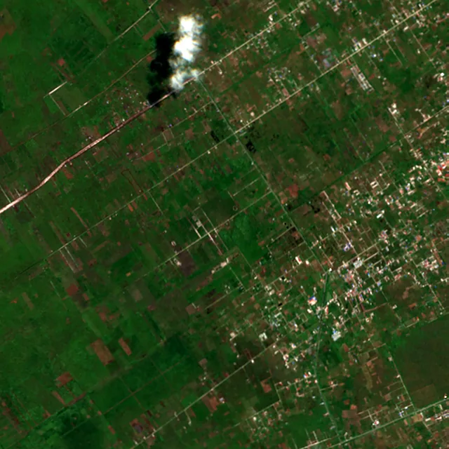 Satellite image of the area around Palangkaraya, September 2017
