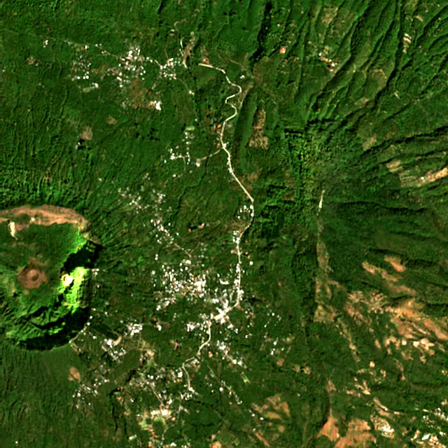 Satellite image of the area around Santa Tecla, January 2017