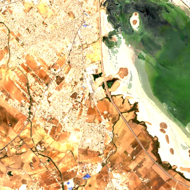Satellite image of the area around Sīdī Ḥusayn, July 2017