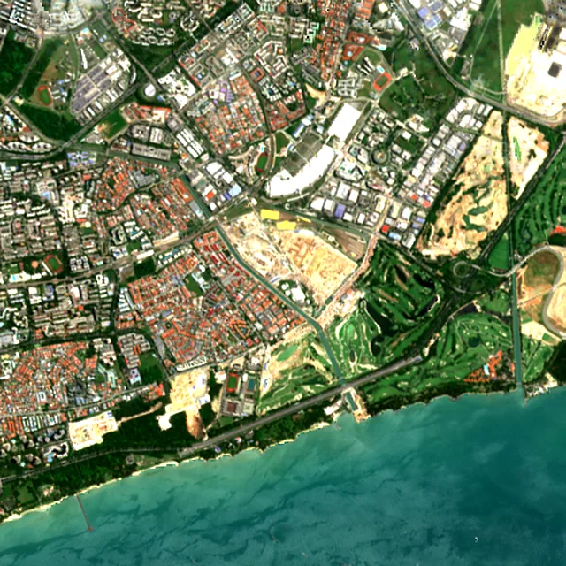Satellite image of the area around Ulu Bedok, May 2017